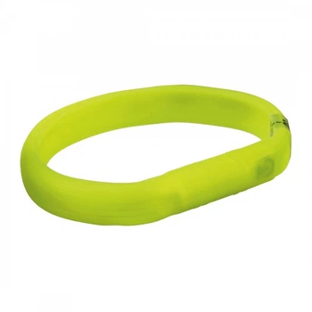 Светящийся ошейник для собак Trixie Flash Light Wide Ring USB, зеленый, 70 см