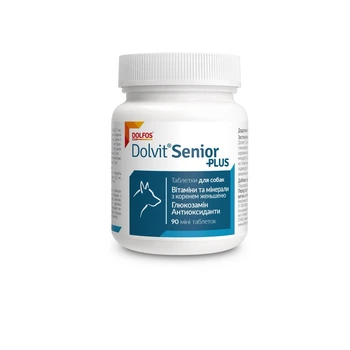 Витамины Dolvit Senior Plus mini для пожилых собак малых пород 90 табл