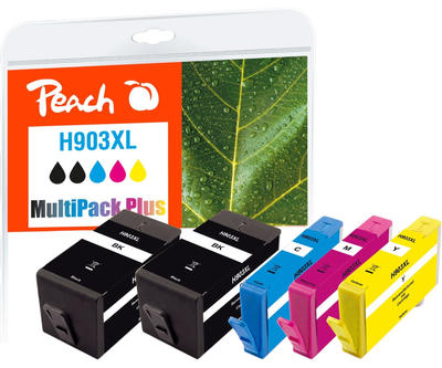 Zestaw tuszy Peach Tinte Spar Pack do Canon PGI-570 Black 2x 13 ml 1 x 8.5 ml Color 3 x 8.5 ml (7640173434443)