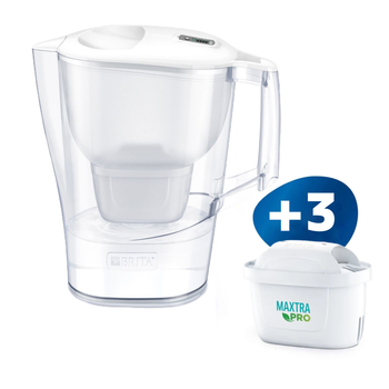 Фильтр для воды Brita Aluna 2,4 л Белый и Картриджи Brita Maxtra Pro 3 шт