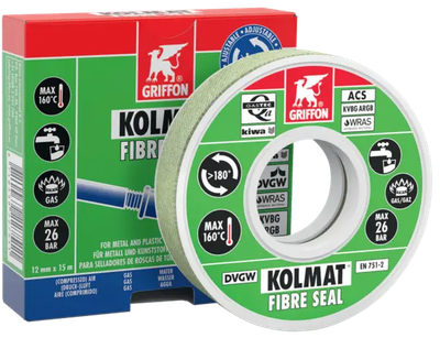 Фум-лента уплотнительная 12мм х15м Kolmat Fibre Seal Griffon