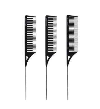 Набор черных расчесок с разной шириной зубцов Framar Dreamweaver Comb Black 3 шт