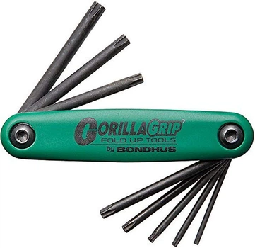 Набір ключів складаний Bondhus TORX 8 шт Т6/Т7/Т8/T9/T10/T15/T20/T25 (15016)