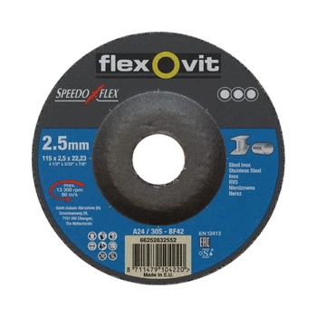 Круг Flexovit отрезной по металлу 125х2,5х22,2 мм A 24/30 RS-BF41 12250 об/мин SPEEDOFLEX 66252950812 (13922)