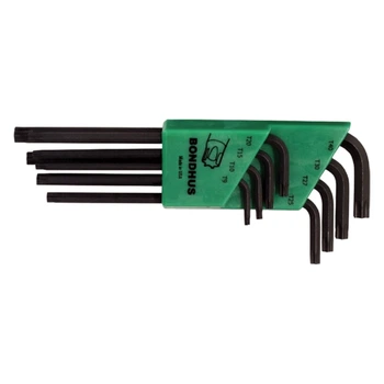 Набір ключів Bondhus TORX з отвором 8 шт TR9/TR10/TR15/TR20/TR25/TR27/TR30/TR40 (15050)