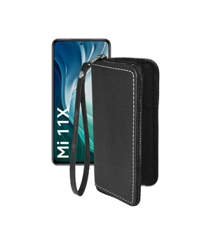 Чохол-гаманець з екошкіри для телефону Xiaomi Mi 11x 2021 Чорний глянець