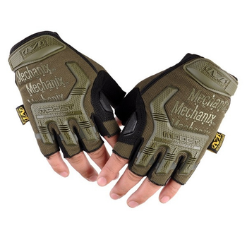 Тактичні рукавички Mpact Mechanix безпалі Olive L олива