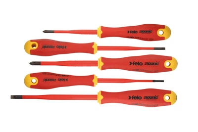 Набір діелектричних викруток Felo Ergonic E-Slim 1000V 3,0/4,0х100/5,5х125/Ph1x80/Ph2x100, CrMoV сталь 41385198 (11116)