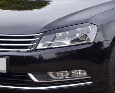 Реснички (бровки) VW Passat B7 под покраску ABS-пластик (европейка)