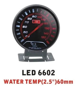 Покажчик температури води стрілочний Ket Gauge 6602 LED діодний d60мм прилад датчик автомобільний SV0398