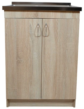 Мийка з тумбою AQUAMARIN BoxWood 600 Sonoma (Дуб сонома)+Сифон