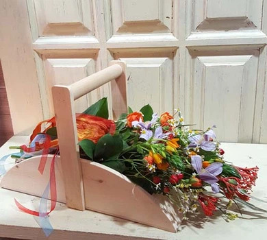 Подарочная корзинка из дерева Клавертон бланже (ПДК-002001)