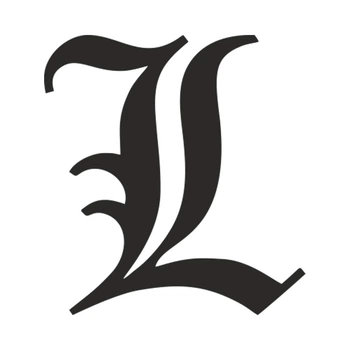 Наліпка на Авто / Мото / Вітрину на Скло Кузов " Аніме - Зошит смерті - Ел лого - Death Note " будь-який колір