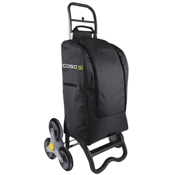 Сумка-тележка Casa Si Buddy Black 40л 25кг сталь 6 колес термоизоляция для шопинга и отдыха