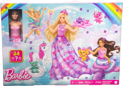 Lalka z akcesoriami Mattel Barbie Kalendarz adwentowy HVK26 30 cm (0194735206285)