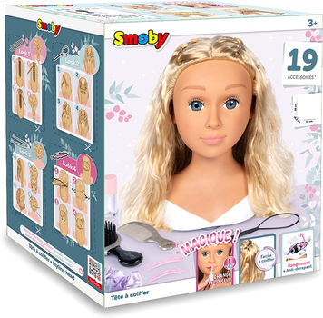 Głowa do stylizacji i makijażu Smoby My Beauty blond 20 cm (3032163203179)