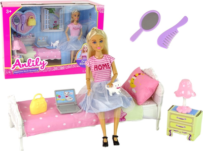 Лялька з аксесуарами LEAN Toys Anlily у спальні 30 см (5905515352611)