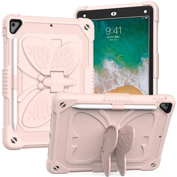 Чехол ARM Cover Apple iPad 9 (10.2" экран) противоударный с подставкой Pink Butterfly