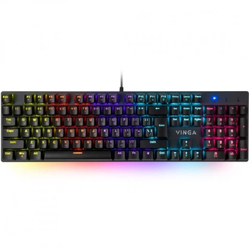 Клавіатура ігрова Vinga KBGM-100 LED Blue Switch USB з підсвічуванням Чорна