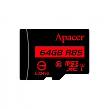 Карта памяти Apacer 64GB microSDXC class 10 UHS-I (AP64GMCSX10U5-RA) (189902)