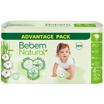 Подгузники Bebem Natural 4 maxi 7-14 кг 52 шт (8690536836307)