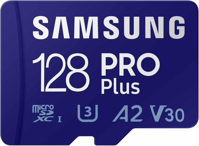 Карта памяти SAMSUNG PRO Plus microSD 128GB + Адаптер, до 180 MB/s (Б/У)