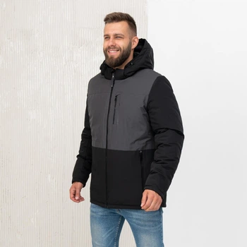 Зимняя куртка мужская большого размера UF-fashion 103-двл DV MEN'S 58 графитовый