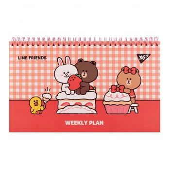 Планинг настольный Yes Line Friends "Мишка и его друзья" 250х150 мм 52 листа на пружине (252180)