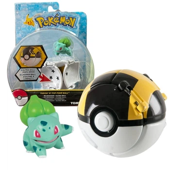 Игровая фигурка Throw 'N' Pop Poke Ball Pokemon Бульбазавр с покеболом 5 см