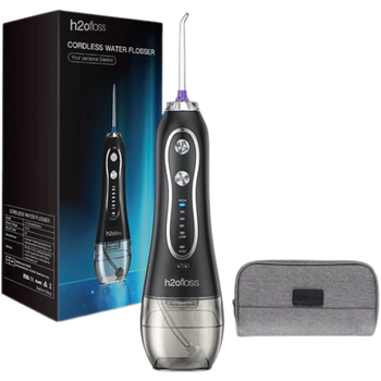 Ирригатор H2OFloss HF-6 Black Портативный (5 нас.)