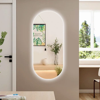 Овальное безрамное зеркало Art-com с Led - подсветкой 1260х560 мм БРЛ 8