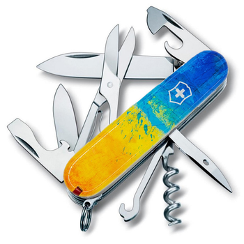 Ніж Victorinox Climber Ukraine Жовто- малюнок (m416492)