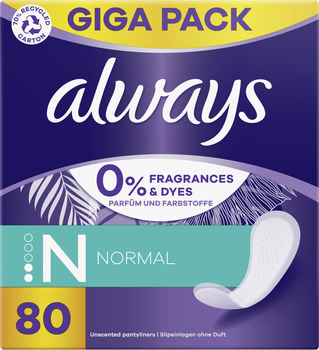 Ежедневные прокладки Always Daily Fresh Normal Без запаха, 80 шт