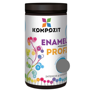Эмаль акриловая Kompozit PROFI серая 0,7 л.