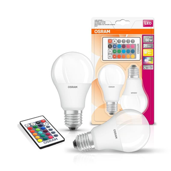 Лампочка енергозберігаюча світлодіодна OSRAM на пульті E27 LED 9 Вт 2 шт. ТМ