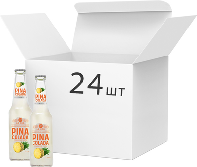Упаковка слабоалкогольного газованого коктейлю A. Le Coq Pina Colada 4.7% 0.33 л х 24 шт. (4740098090656)