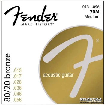 Струны для акустических гитар Fender 70M 80/20 Bronze (13-56) (073-0070-408)