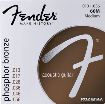 Струны для акустических гитар Fender 60M Phosphor Bronze (13-56) (073-0060-408)