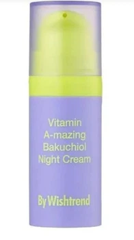Нічний крем з ретинолом та бакучиолом By Wishtrend Vitamin A-mazing Bakuchiol Night Cream 10 мл
