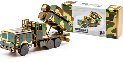 3D Puzzle-klocki drewniane PuzzleOK 3PK Nasams 25 x 10 x 6.5 cm 160 elementów (4821160023977)