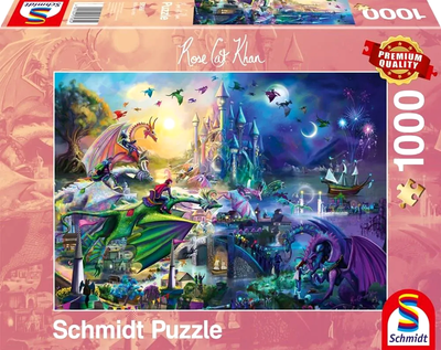 Puzzle Schmidt Rose Cat Khan Smoczy konkurs 69 x 49 cm 1000 elementów (4001504575854)