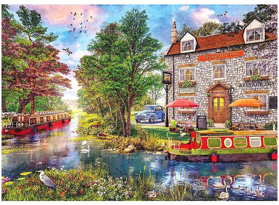 Puzzle Gibsons Games Pensjonat Riverside Inn 68 x 49 cm 1000 elementów (5012269063400)