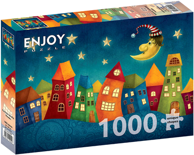 Puzzle Enjoy Fantazyjne kolorowe domy 68 x 48 cm 1000 elementów (5949194019526)