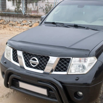 Дефлектор капота (мухобойка) для Nissan NAVARA / Pathfinder 2006-2015 (TAN24)