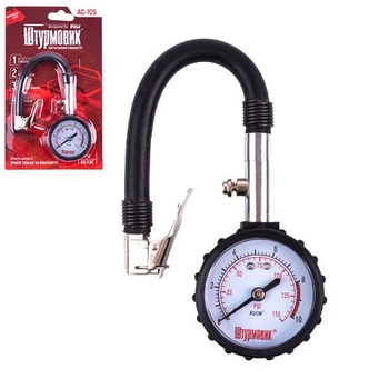 Манометр "Штурмовик" AC-105 0~10 PSI–кг/см² клипса