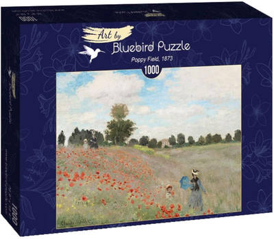 Puzzle Bluebird Claude Monet Pole maków 68 x 48 cm 1000 elementów (3663384601224)