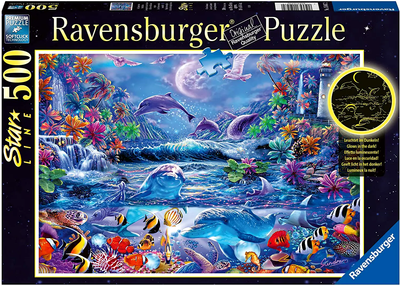 Puzzle Ravensburger Świecące Magiczny świat 49 x 36 cm 500 elementów (4005556150472)