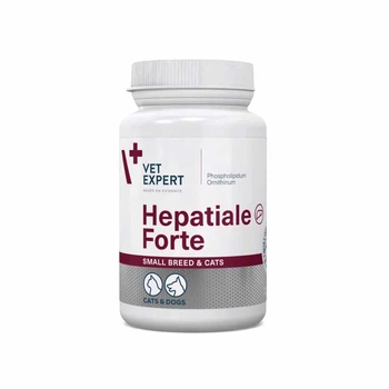 Vet Expert Hepatiale Forte Small Breed&cats Харчова добавка для підтримання та захисту функцій печінки у котів і собак малих порід, 30 капс.