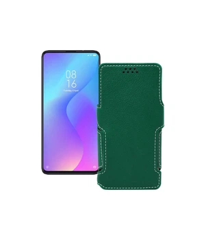 Чохол-книжка з екошкіри для телефону Xiaomi Mi 9T Темно-зелений