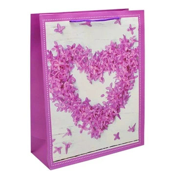 Пакет подарунковий паперовий XXL "Heart roses" 72x50x18см Home 88570